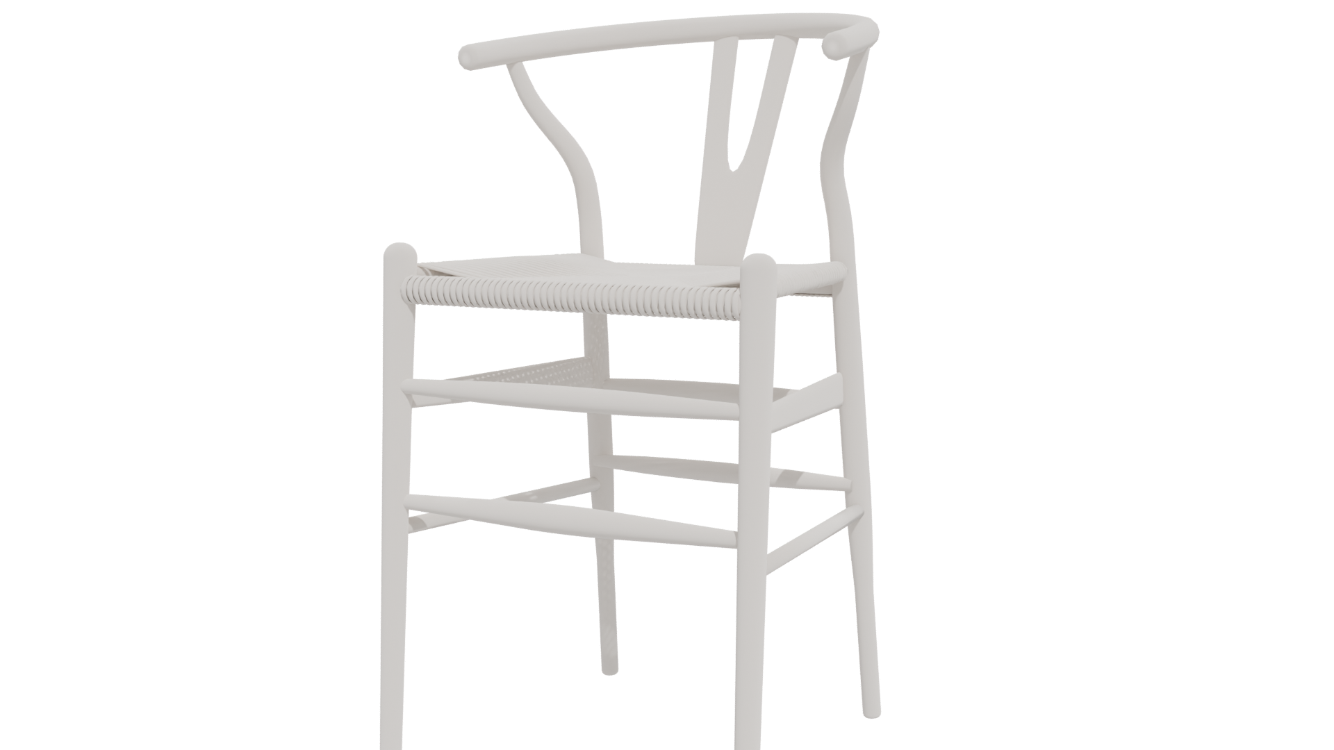 Stylish Wooden Barstool Model - Professional 3D Model Render 4