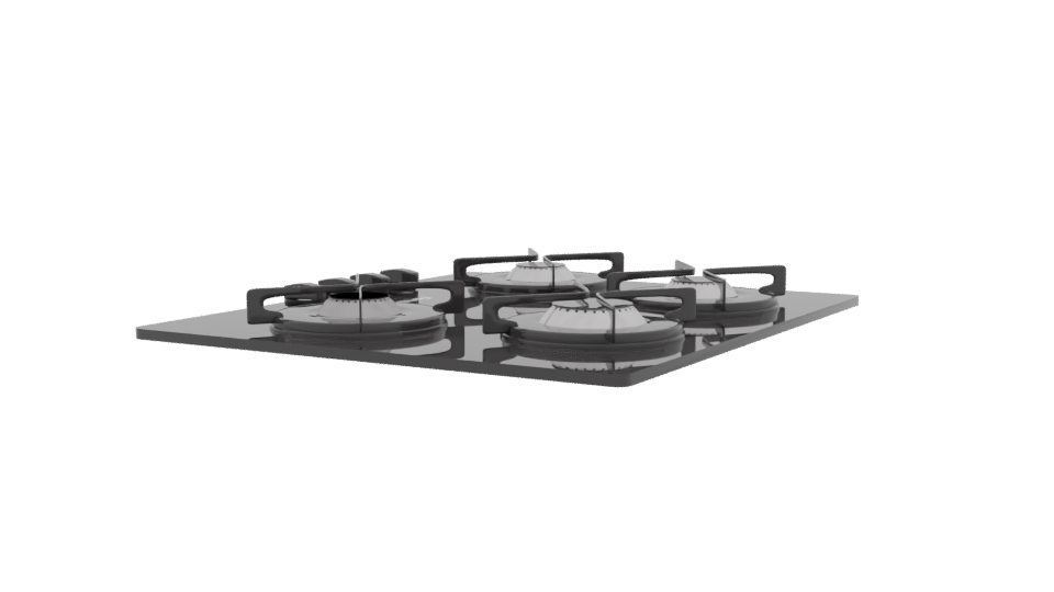 Stylish Gas Stove 3D Model - Professional 3D Model Render 3