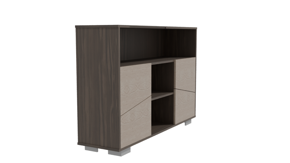 Contemporary Wooden Sideboard 3D Model - Professional 3D Model Render 9