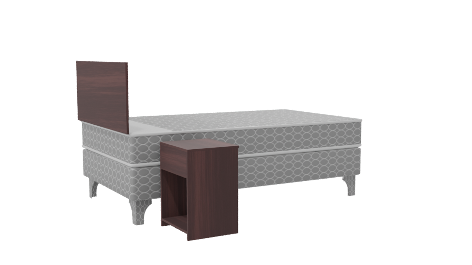 Stylish Single Bed 3D Model - Professional 3D Model Render 7