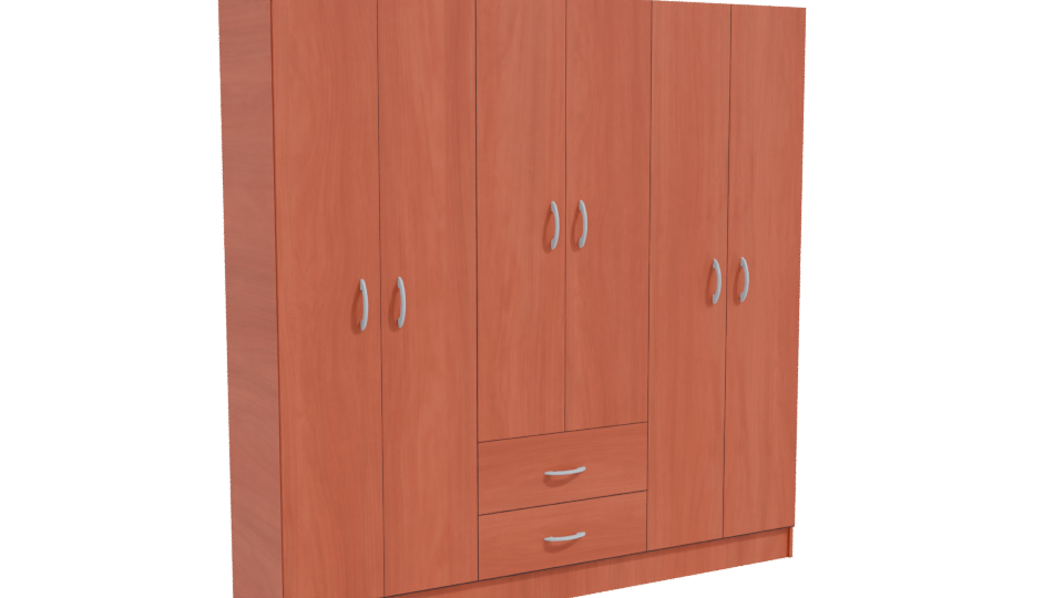 Stylish Wooden Wardrobe 3D Model - Professional 3D Model Render 10