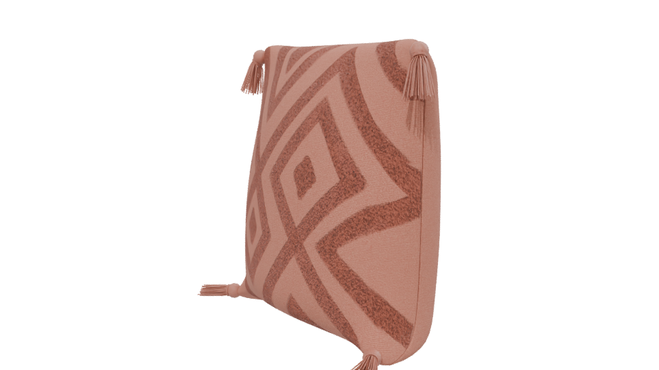 Stylish Geometric Pattern Cushion - Professional 3D Model Render 13