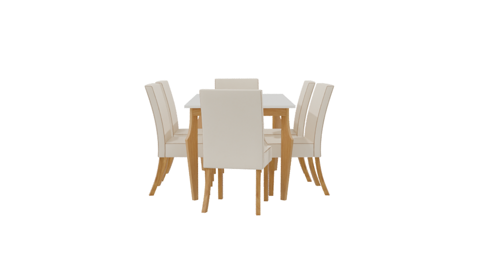 Stylish Dining Table Set 3D - Professional 3D Model Render 8