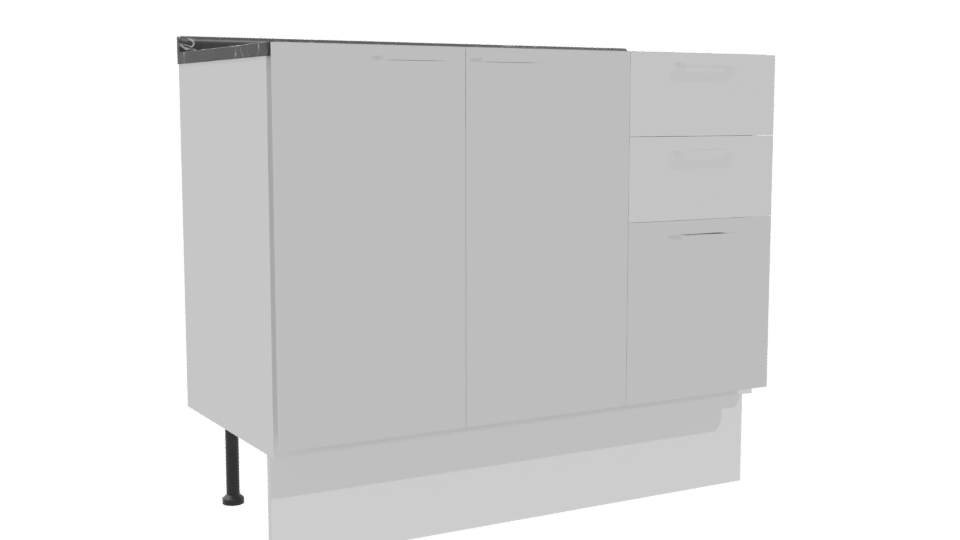 Stylish Modern Kitchen Cabinet 3D - Professional 3D Model Render 10
