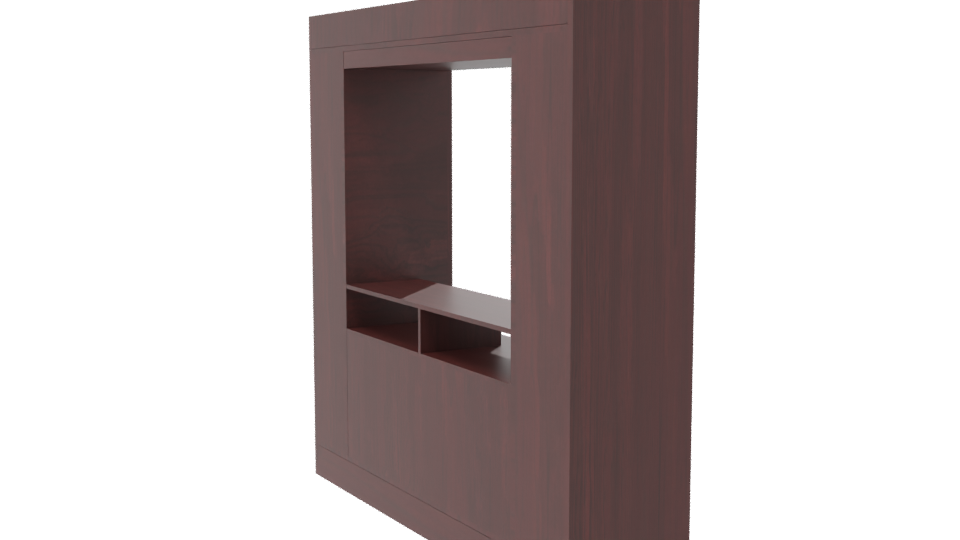 Stylish Wooden Storage Unit 3D - Professional 3D Model Render 7