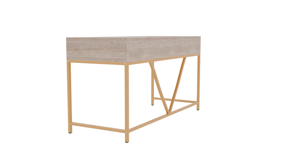 Elegant Minimalist Desk 3D Model - Professional 3D Model Render 3