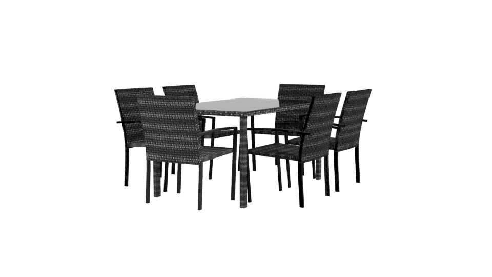 Stylish Outdoor Dining Set 3D - Professional 3D Model Render 9