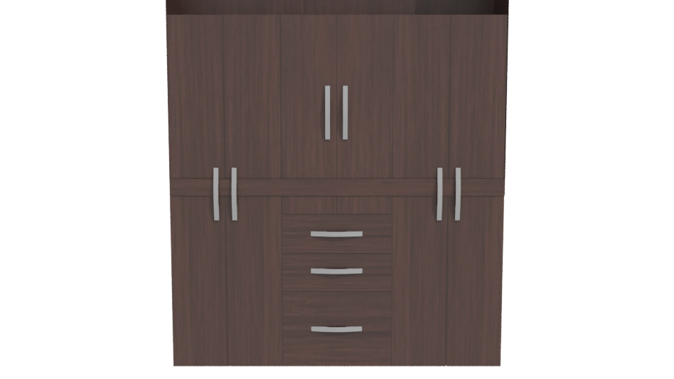 Modern Wooden Storage Cabinet 3D - Professional 3D Model Render 11