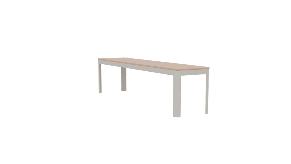 Stylish Wooden Outdoor Bench Model - Professional 3D Model Render 13