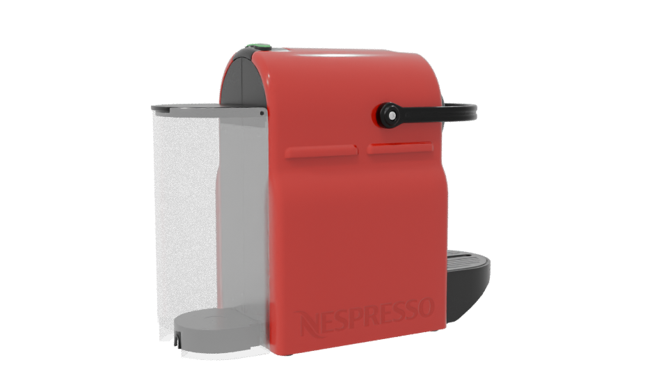 Stylish Red Coffee Machine Model - Professional 3D Model Render 7