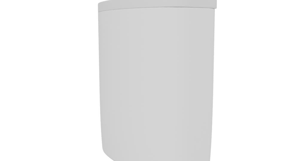 Minimalist Round White Bucket 3D - Professional 3D Model Render 13