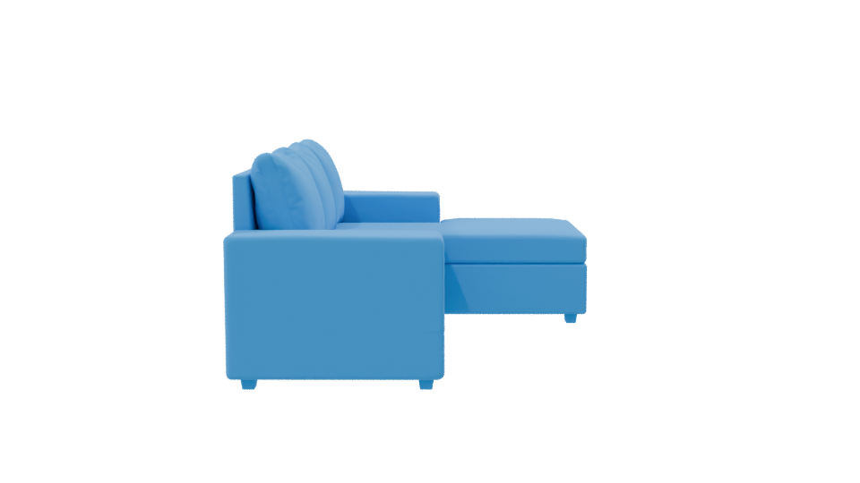 Stylish Blue Sofa Set 3D - Professional 3D Model Render 8