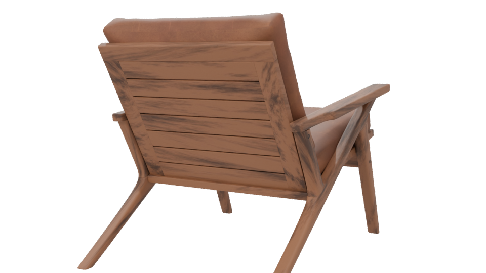 Stylish Leather Armchair 3D - Professional 3D Model Render 6