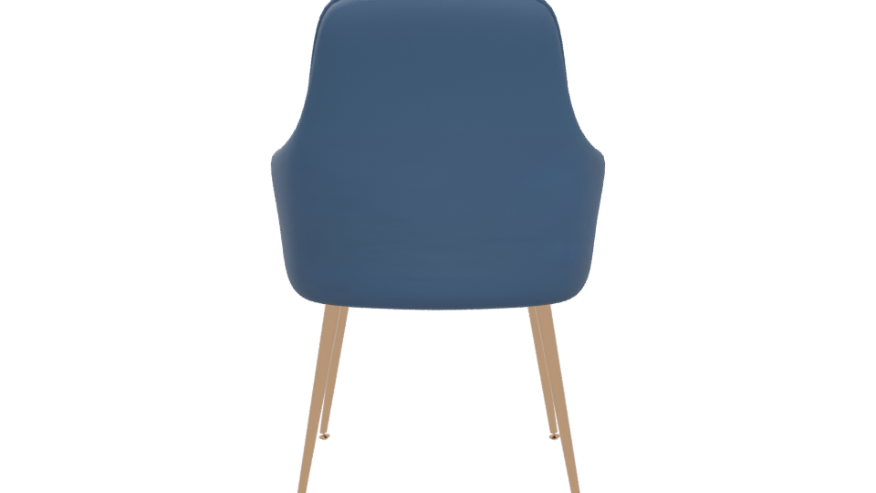 Elegant Blue Accent Chair 3D - Professional 3D Model Render 5