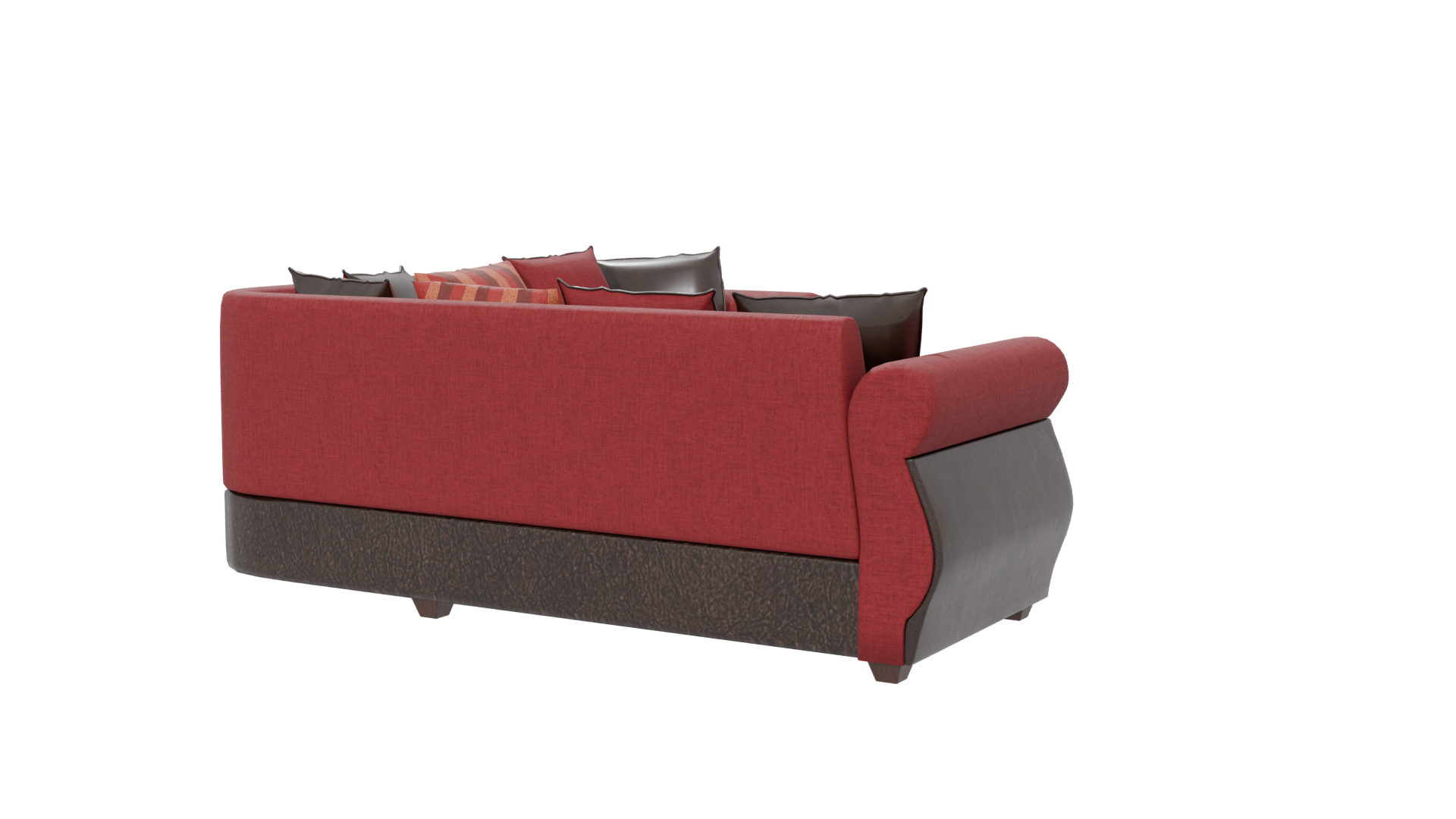 Red Sofa Living Room Model 3D - Professional 3D Model Render 6