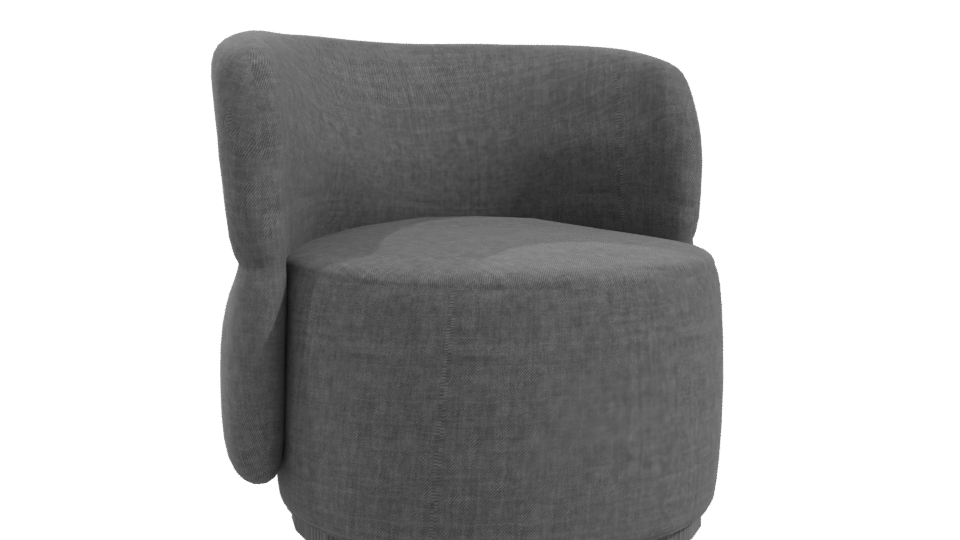 Contemporary Fabric Accent Chair 3D Model - Professional 3D Model Render 10