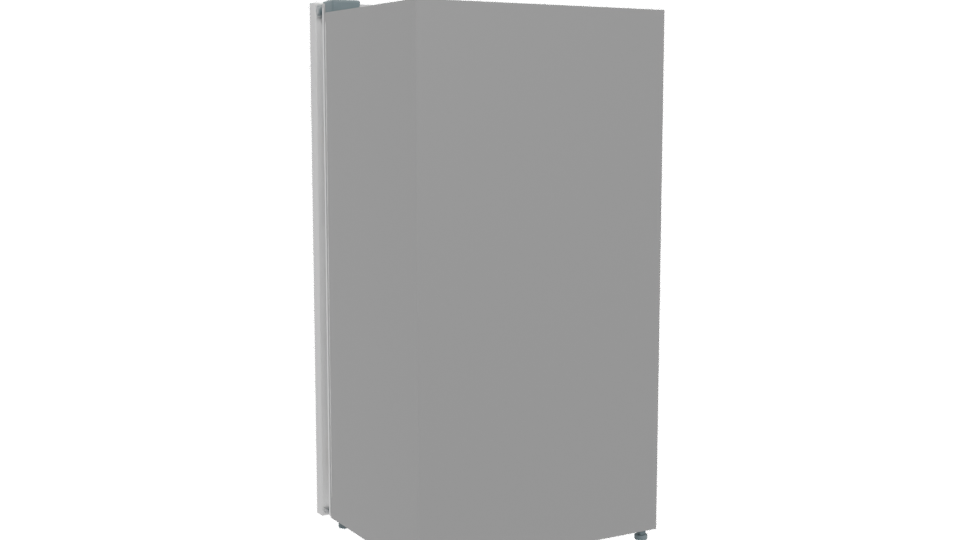 Sleek Modern Stainless Steel Refrigerator 3D Model - Professional 3D Model Render 4