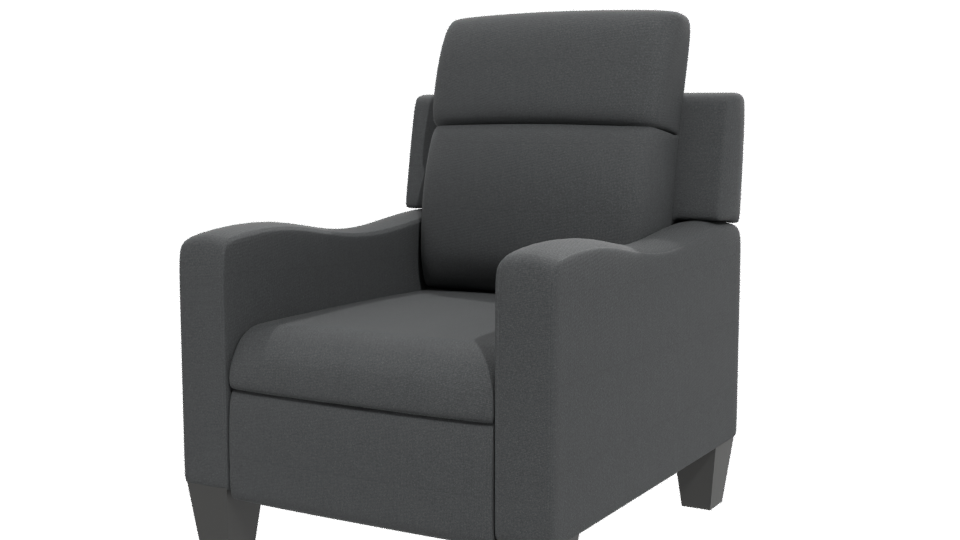 Stylish Modern Fabric Armchair 3D Model - Professional 3D Model Render 12