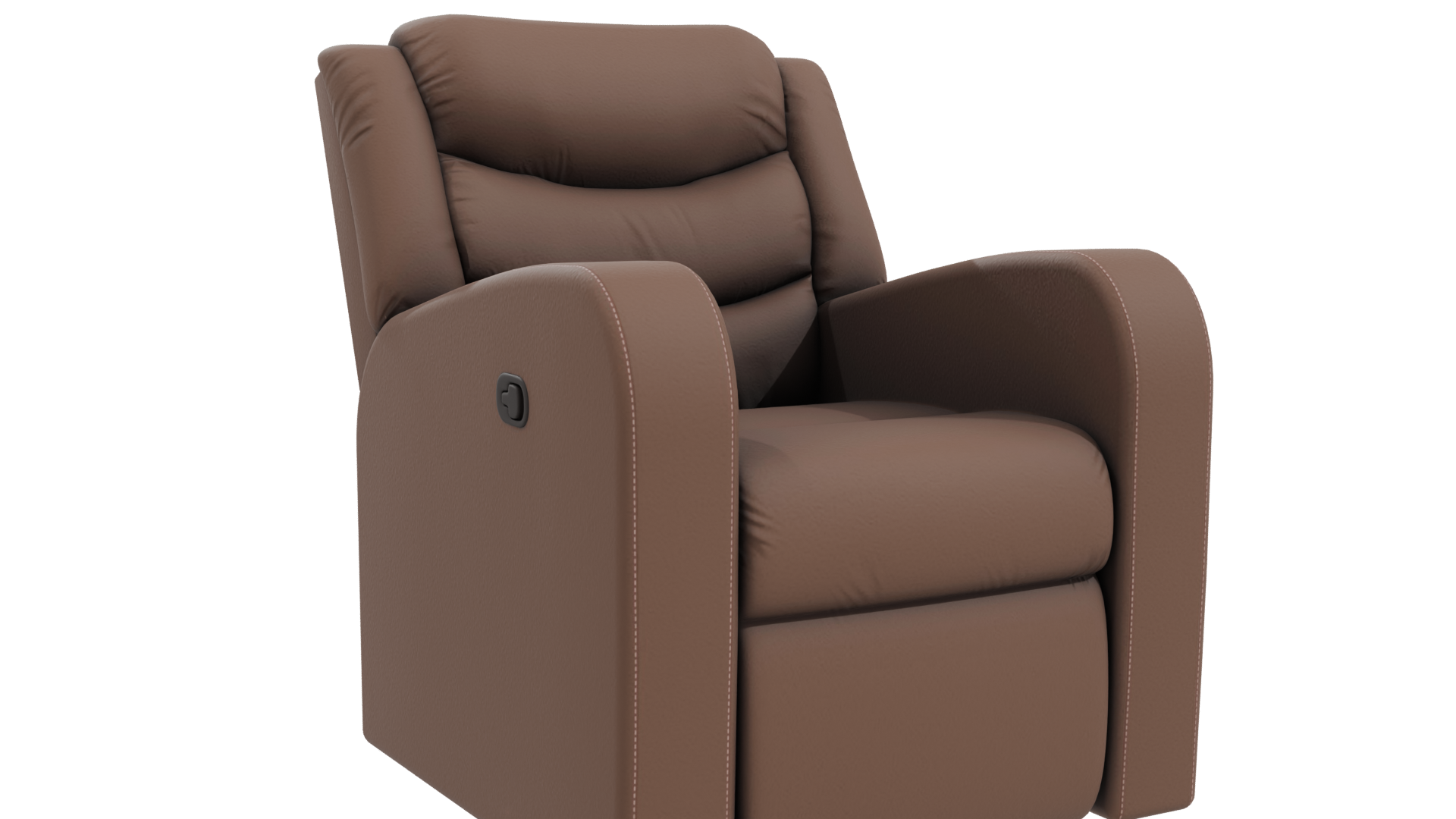 Stylish Brown Recliner Chair 3D - Professional 3D Model Render 10