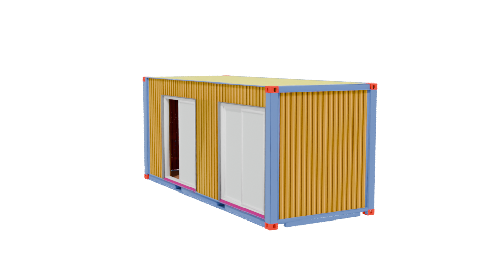 Stylish Modern Container Home 3D - Professional 3D Model Render 13
