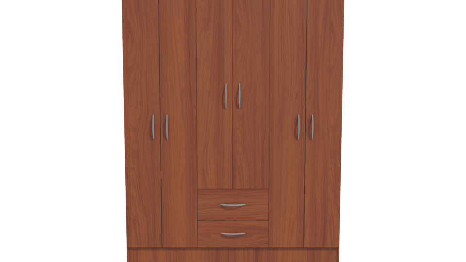 Stylish Wooden Wardrobe 3D Model - Professional 3D Model Render 11