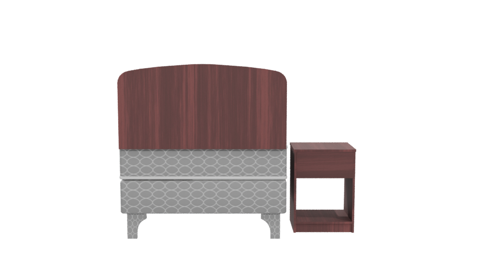 Stylish Single Bed Model 3D - Professional 3D Model Render 5