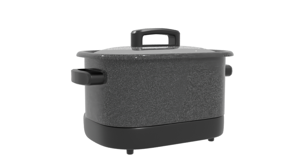 Stylish Electric Cooking Pot 3D Model - Professional 3D Model Render 4
