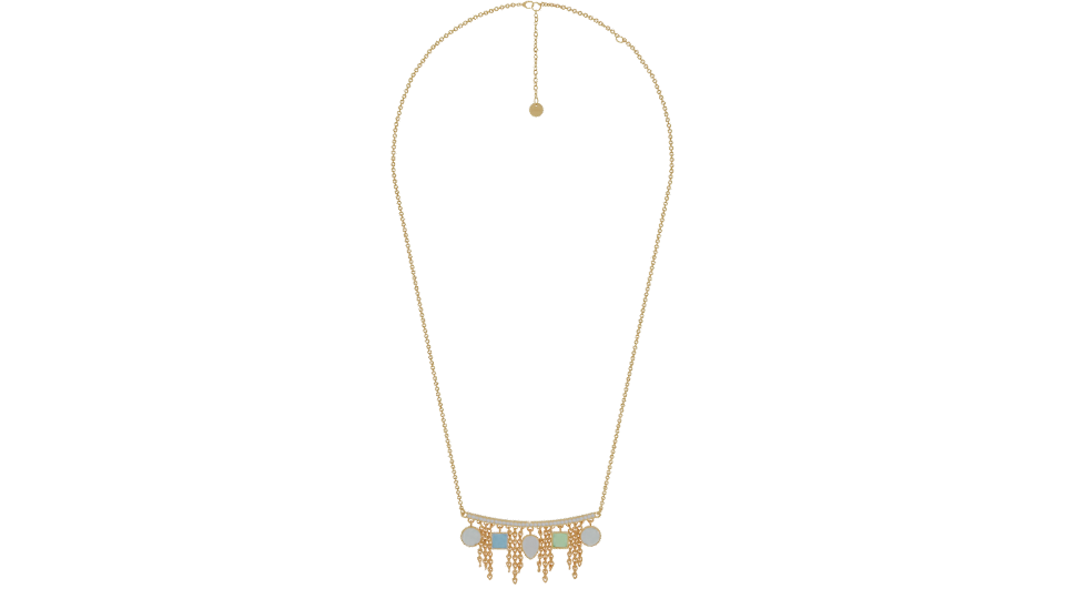 Elegant Gold Pendant Necklace 3D - Professional 3D Model Render 11