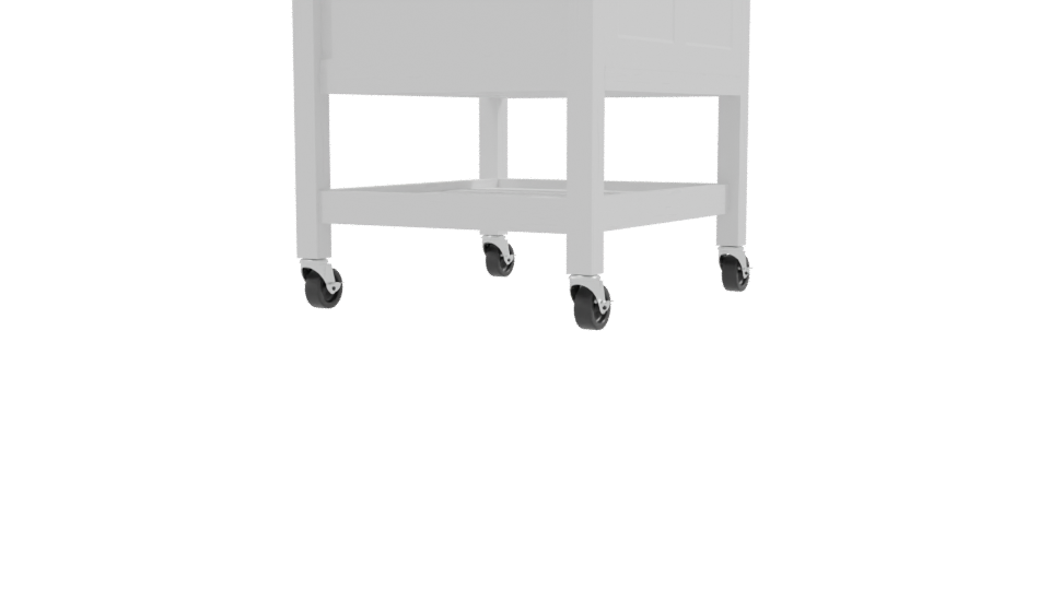 Minimalist Kitchen Cart with Storage - Professional 3D Model Render 9