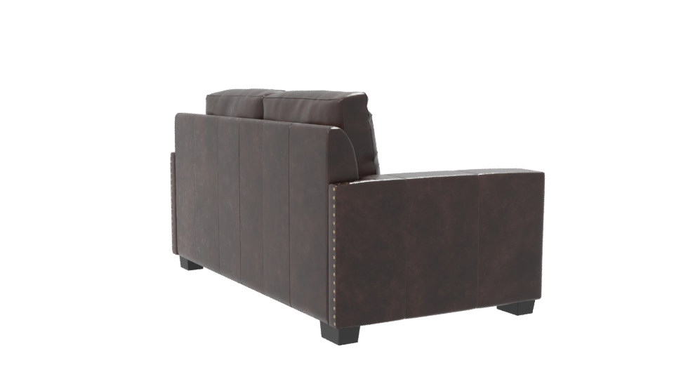 Elegant Brown Leather Sofa Model - Professional 3D Model Render 7