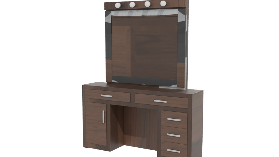Stylish Makeup Vanity Table 3D - Professional 3D Model Render 12