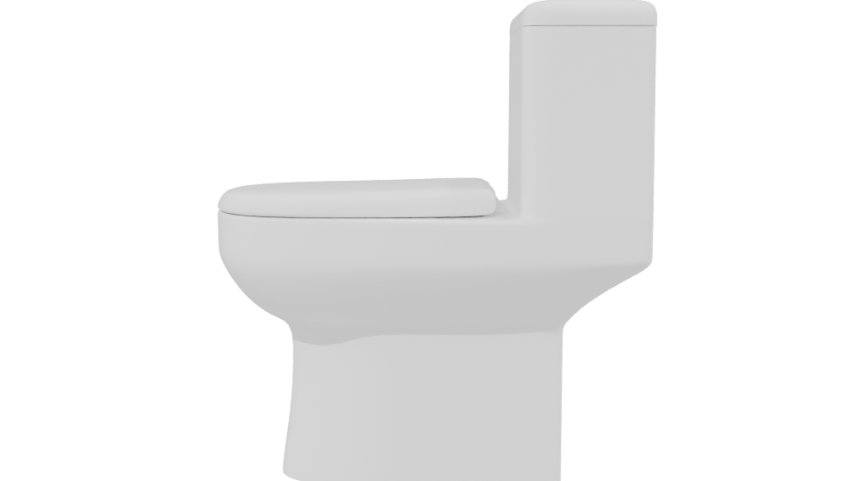 Stylish Modern Toilet 3D Model - Professional 3D Model Render 2