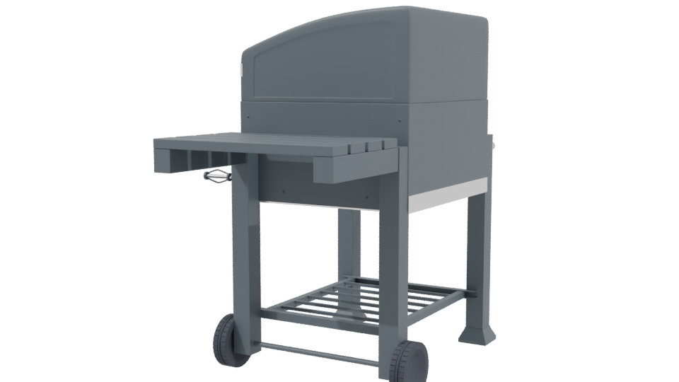 Stylish Outdoor BBQ Grill Model - Professional 3D Model Render 3