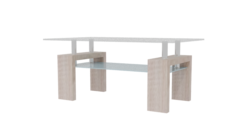 Beige Modern Coffee Table 3D - Professional 3D Model Render 6