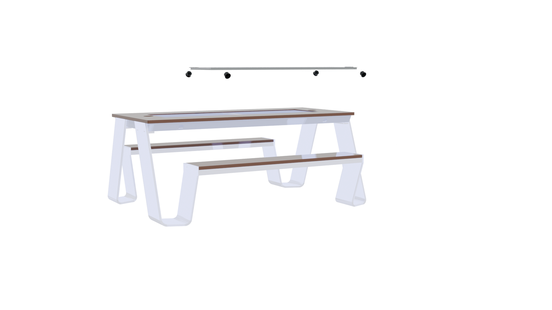 Stylish Modern Coffee Table 3D - Professional 3D Model Render 4