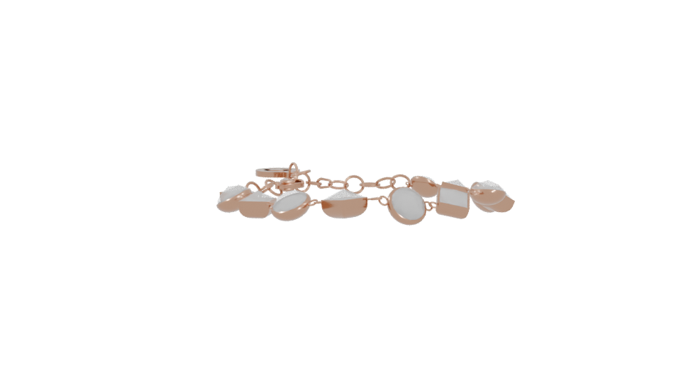 Elegant Rose Gold Bracelet 3D - Professional 3D Model Render 4