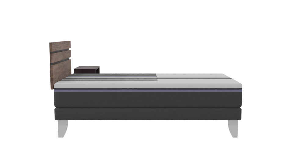 Minimalist Bed and Nightstand Set - Professional 3D Model Render 8