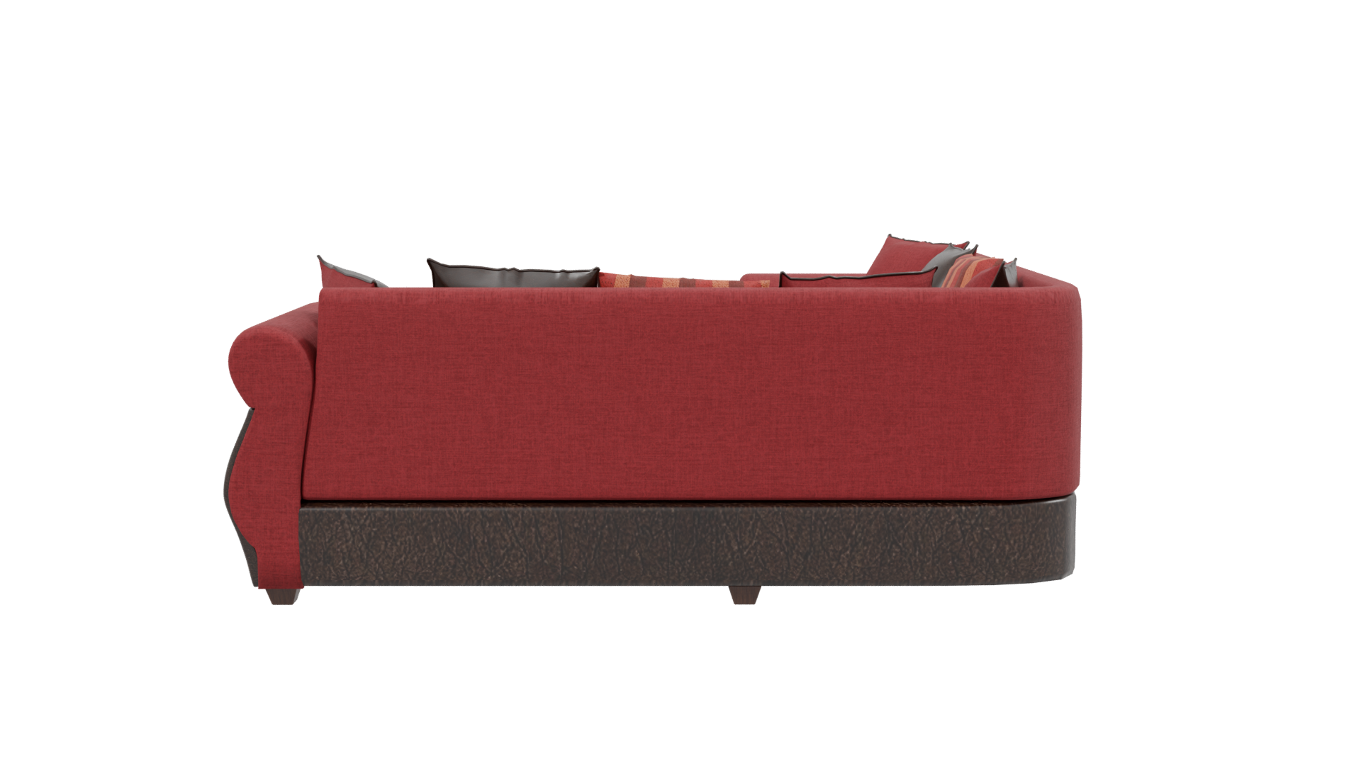 Red Sofa Living Room Model 3D - Professional 3D Model Render 2