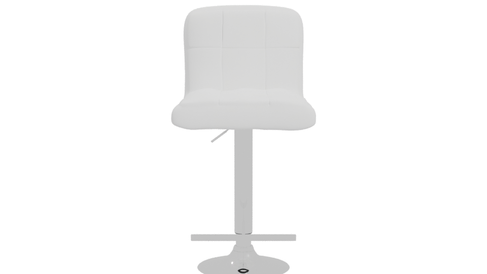 Sleek White Barstool 3D Model - Professional 3D Model Render 11
