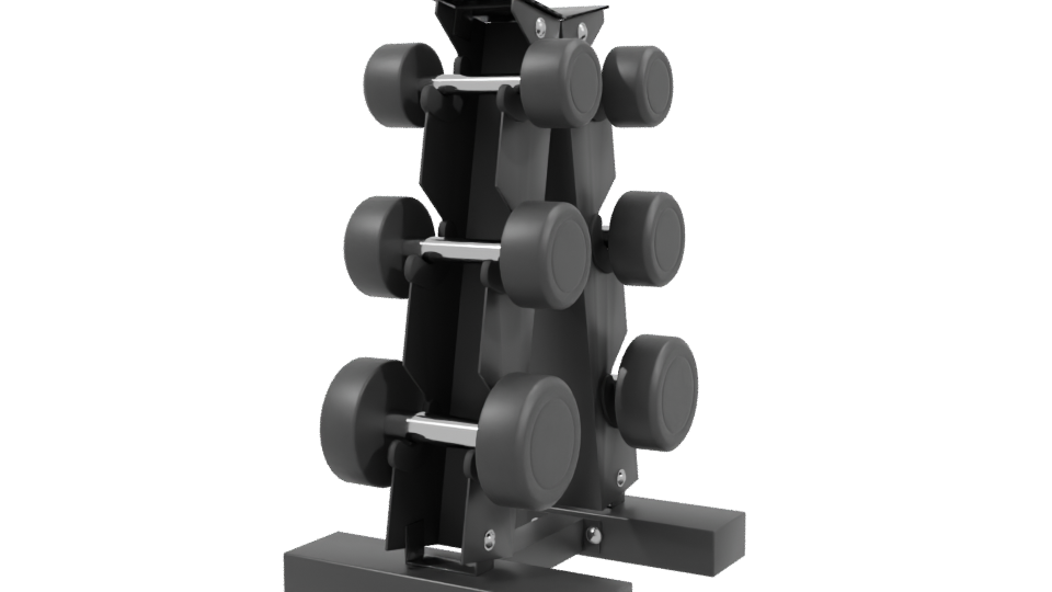Stylish Weight Rack Model 3D - Professional 3D Model Render 3