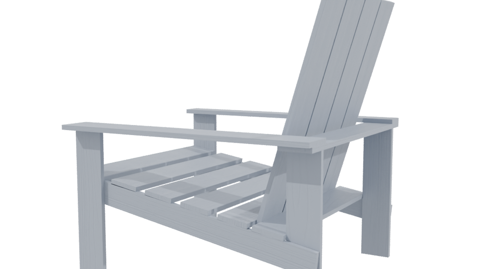 Stylish Outdoor Lounge Chair 3D - Professional 3D Model Render 3