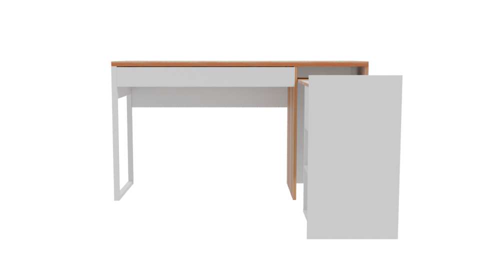 Modern Minimalist Desk with Storage 3D Model - Professional 3D Model Render 11