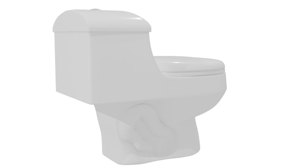 Sleek Modern Toilet 3D Model - Professional 3D Model Render 7