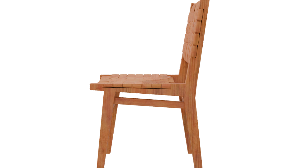 Stylish Wooden Dining Chair 3D - Professional 3D Model Render 8
