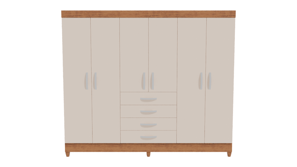 Modern Wooden Cabinet 3D Model - Professional 3D Model Render 11