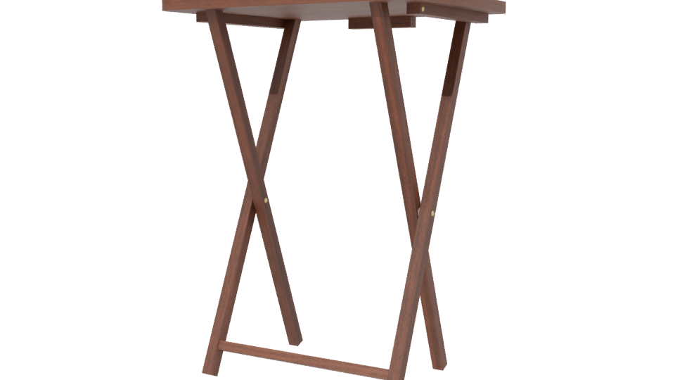 Stylish Wooden Desk Model - Professional 3D Model Render 6