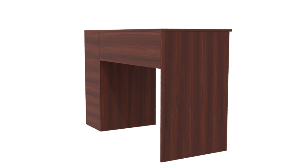 Stylish Wooden Office Desk 3D - Professional 3D Model Render 7
