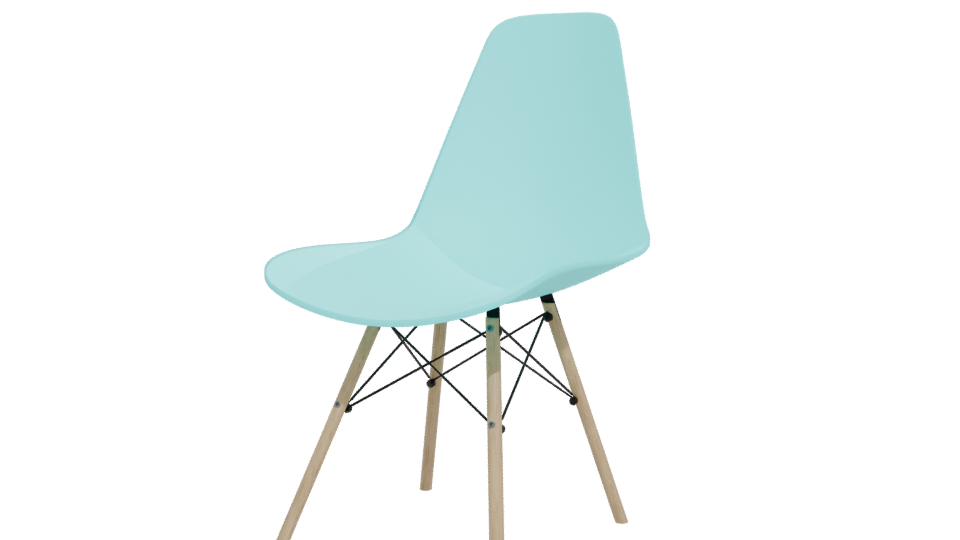 Stylish Modern Plastic Chair 3D - Professional 3D Model Render 12
