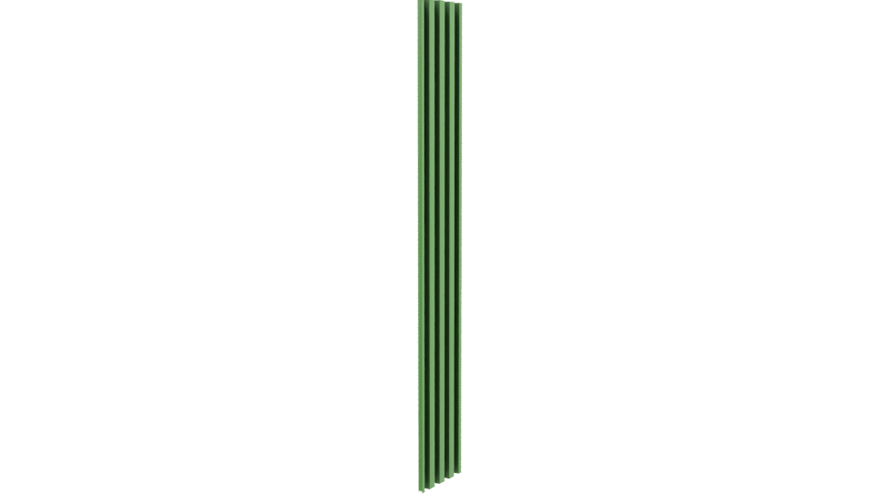 Stylized Vertical Green Panel Model - Professional 3D Model Render 9