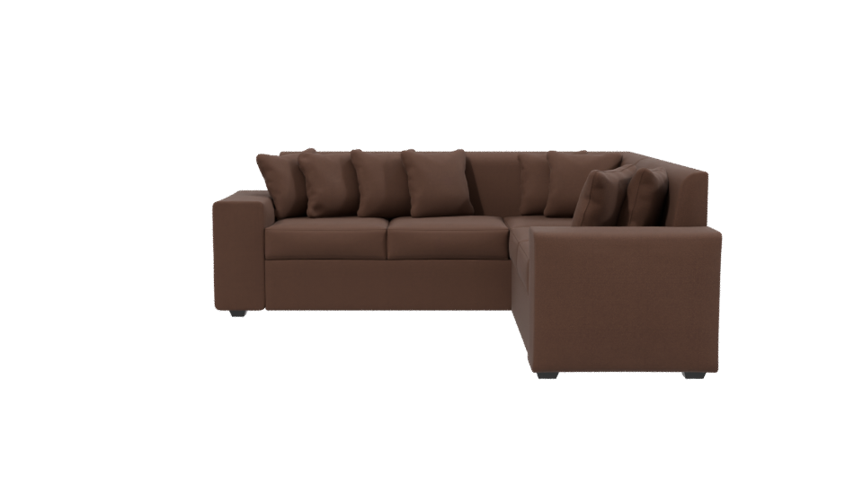 Stylish L-Shaped Sofa 3D Model - Professional 3D Model Render 2
